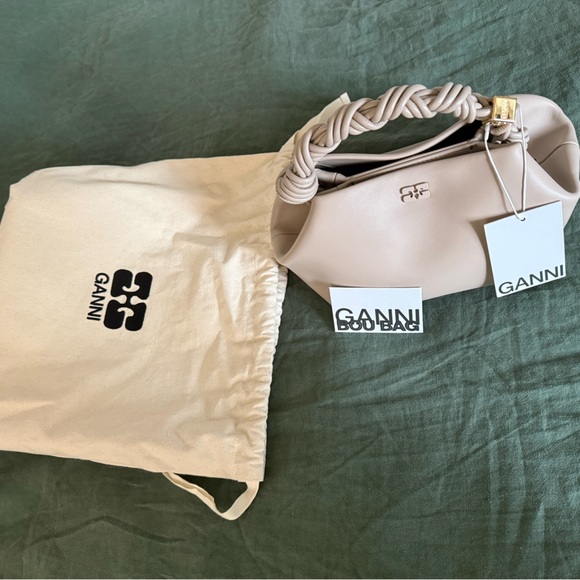 NWT Ganni Small Bou Bag - Oyster Gray - Picture 10 of 16
